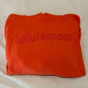 Lululemon Orange Hoodie size 14 Embroidered